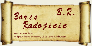 Boris Radojičić vizit kartica